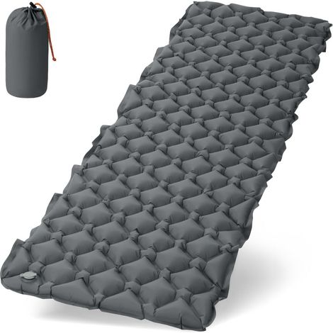Matelas Camping Gonflable, 190x60x5cm Matelas Autogonflant Portable avec Pompe à Pied Intégrée, Tapis de Couchage Matelas Ultra Léger Imperméable pour Tente Trekking Voyage (1/5)