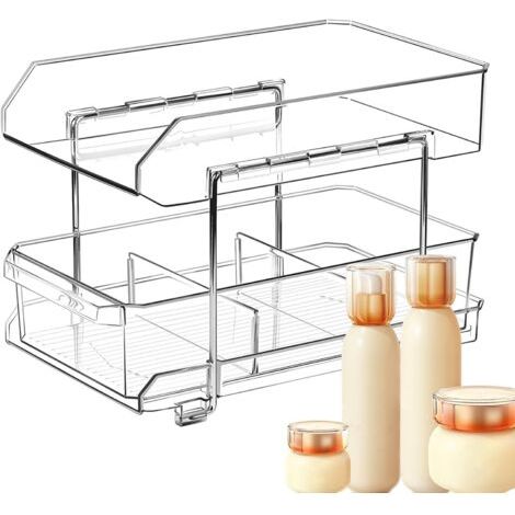 Tiroirs coulissants pour armoires de cuisine – Organisateur d'armoire à pharmacie d'armoire, tiroirs organiseur placard extractible articles toilette - (1/5)