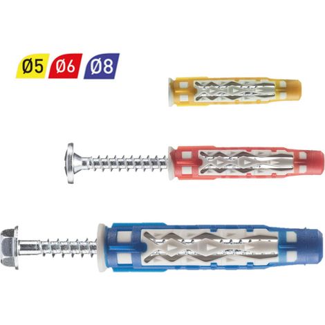 Spit COLORTECH tacos bimaterial 8 mm x 50 mm