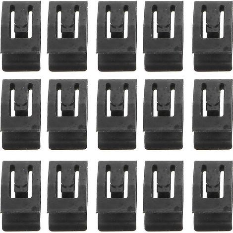 50 clips de fixation métalliques universels pour tableau de bord automobile-1.7X1cm-Black
