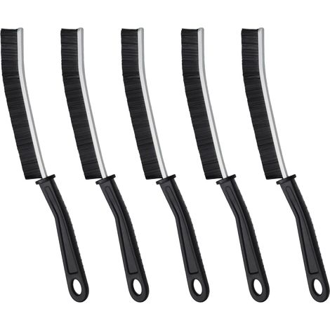 Brosse De Nettoyage - Lot De 5 - Polypropylène - Long Manche - Fissures Carrelage Salle De Bain Et Cuisine (1/5)