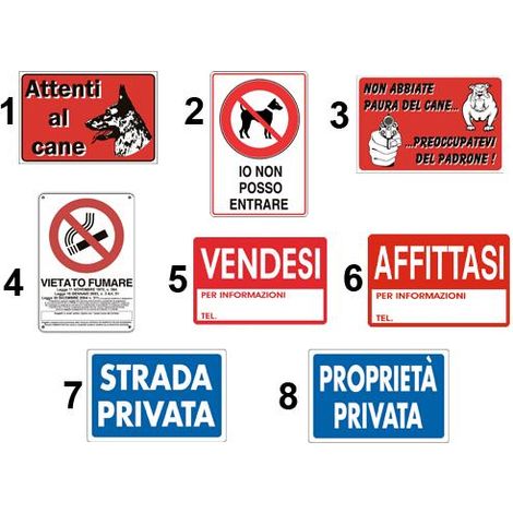 Cartello Io non posso entrare negozi uffici 30CMx20CM