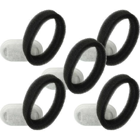 vhbw 5x Filter compatible with Petlibro Drinking Fountain for Cats, Dogs - Filter Element + Pre Filter
