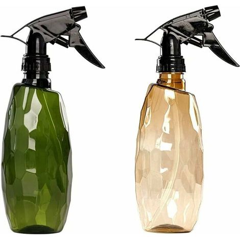 Lot de 2 flacons pulvérisateurs vides en plastique de 500 ml pour le jardin, les plantes en pot, les fleurs et la maison. (1/5)