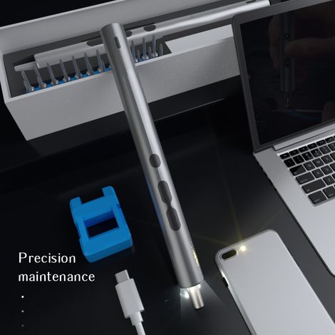 Tournevis électrique multifonctionnel à batterie lithium rechargeable avec éclairage LED (1/5)