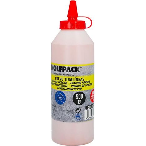 WOLFPACK LINEA PROFESIONAL polvo tiralineas rojo bote 500 gramos