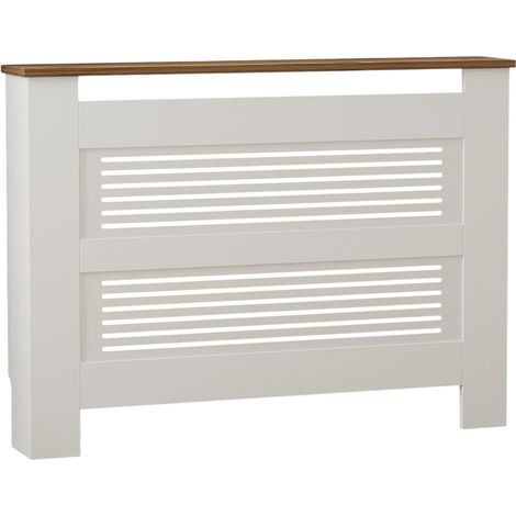 Armoire de radiateur en bois "Termora" 112 x 19 x 82 cm - Noyer