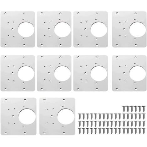 Kit di riparazione cerniere per mobili in acciaio inox da 10 pezzi con viti (1/4)