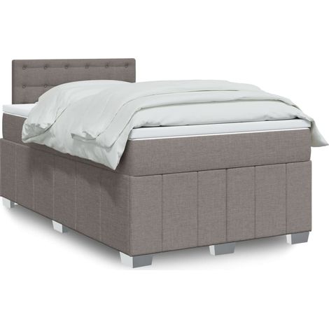 Boxspringbett mit Matratze Taupe 120x200 cm Stoff (1/5)
