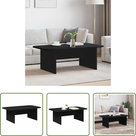 Holzwerkstoff -  Couchtisch Schwarz 93 x 53 x 33 cm Holzwerkstoff (1/5)