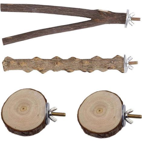 Stehstock aus Holz für Haustiere, Papageienspielzeug, Krallenschleifer, Vogelkäfigzubehör
