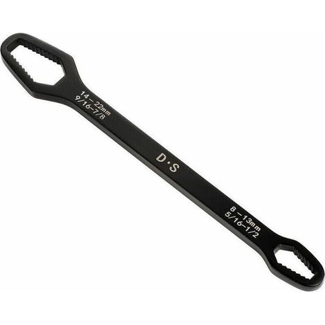 Der multifunktionale Torx-Schlüssel ist ein nationaler selbstspannender Doppelkopf-Handschlüssel von 8 bis 22 mm, schwarz (1/3)
