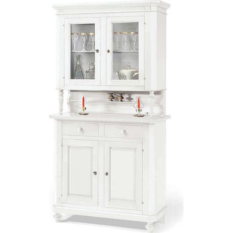 CHELSEY - credenza con vetrina in legno massello