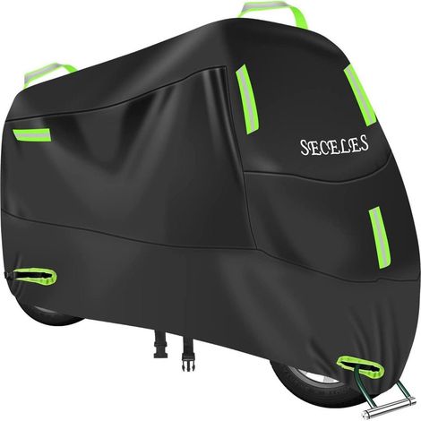 Motorradabdeckplane 300D Fluoreszierendes Grün 1XL (230 x 95 x 125 cm) (1/5)
