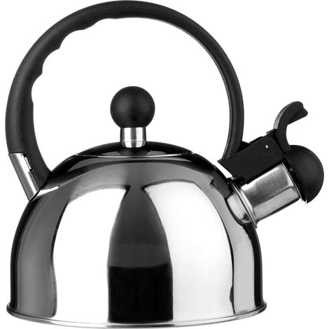 Premier Housewares Mirror Finish Whistling Kettle - 1 Ltr (1/4)