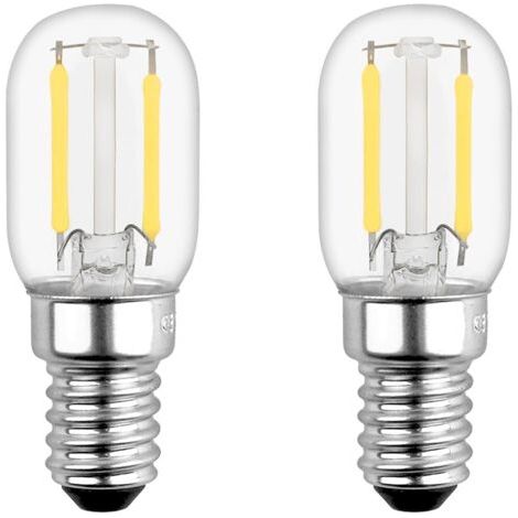 T22 Ampoule LED,E14 2W Ampoule LEDÉquivalent 15W E14 Incandescent, Blanc Chaud 2700K, Petit LED pour Frigo/Lampe de Sel/Veilleuse Enfants, lot de 2 (1/5)