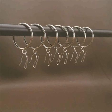 Rail Coulissant - Plastique Avec Crochets Métalliques - Pour Rideaux Paravents Et Voilages - 50 Pièces (1/3)