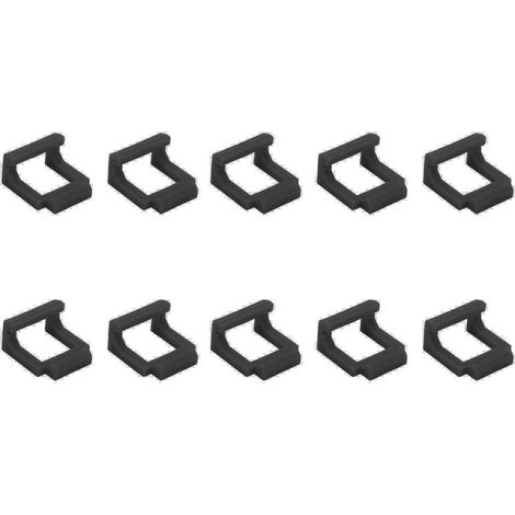 10 Pièces Support de Fixation PCIe vers USB 3.0, Attaches en Plastique Rigide Durable pour Carte Riser, Noir (1/5)