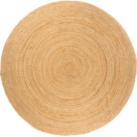 Teppich Jute Geflochten 240 cm Rund