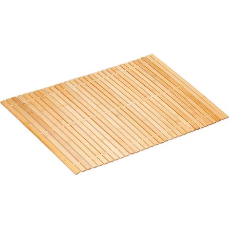 Alfombra de bano de bambu 80x50 cm