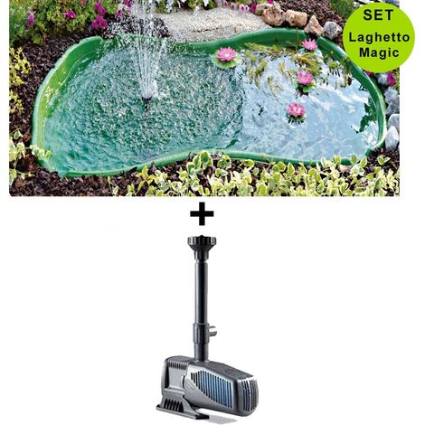 Set risparmio laghetto per giardino bolsena da 610 lt + pompa syncra pond 2.5 laghetto magic