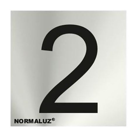 Señal numero 2 acero inox adhesivo 5cm rd717172 (1/2)