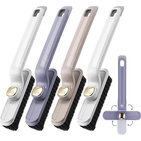 4 Brosses Rotatives à 360° pour Le Nettoyage des Joints et des Coins avec des Poils Durs pour Un Nettoyage en Profondeur, pour Les Fenêtres, Les Salles de Bains, Les éviers de Cuisine (1/5)