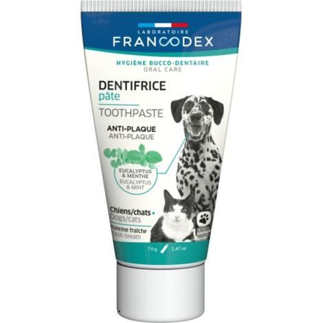 Dentifrice Pâte Pour Chiens et Chats Tube de 70g - Francodex (1/2)