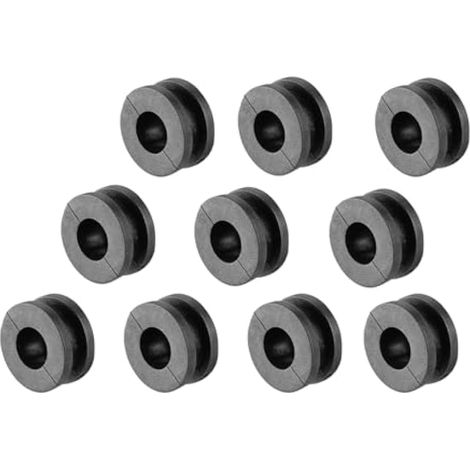 Lot de 10 rondelles en caoutchouc ABS noir pour moto – Remplacement professionnel de carénage (1/5)