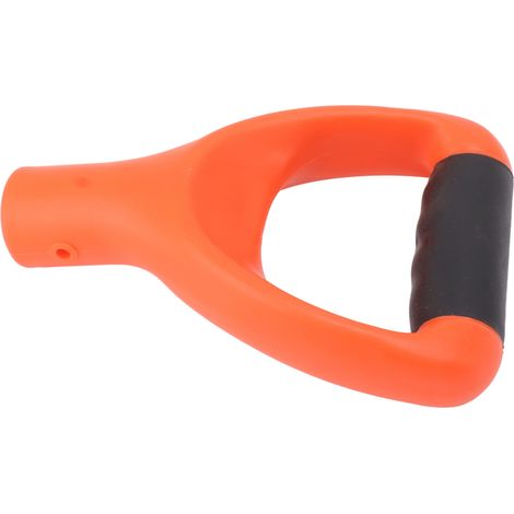 Manche ergonomique multifonction robuste 3,2 cm pour pelle, poignée en D orange, outil de creusement et ratissage (1/5)