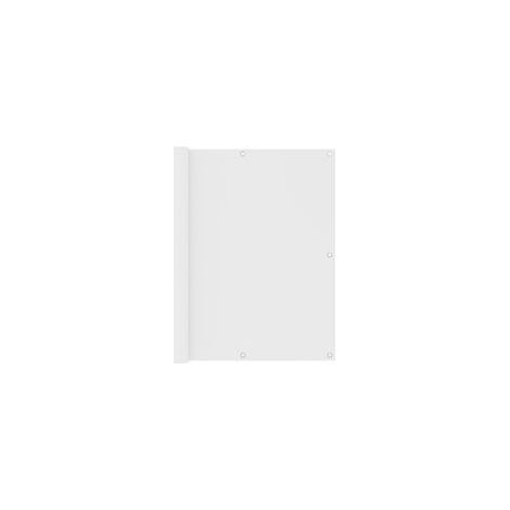 Paravento bianco per balcone, 120 x 500 cm, tessuto Oxford - Crezuo (1/4)