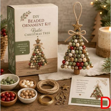 New Chatsic Christmas Tree DIY Christmas Tree Beaded Ornament Set - Style D -