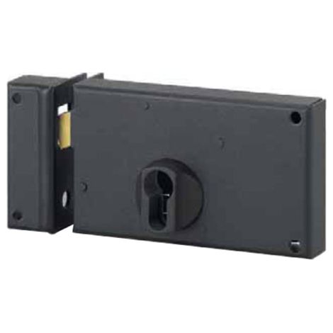 Serratura da superficie per cilindro profilato con gancio 140x83 mm THIRARD - Sinistra - 8128