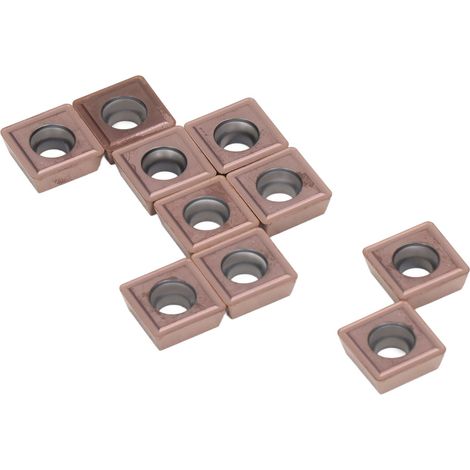 Lot de 10 plaquettes carbure pour tour SPMG050204-DG avec revêtement bronze, outils coupe bois fraisage CNC bricolage (1/5)