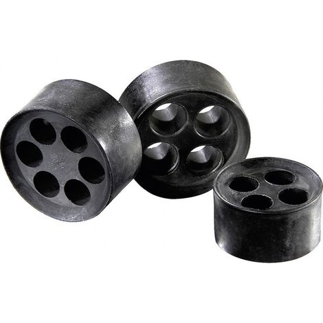 Wiska 10060452 MFD 25/02/060 Mehrfachdichteinsatz M25 2 x 4 - 6 mm Elastomer Schwarz 1 St.