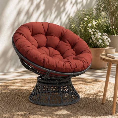 vidaXL Cojín para Silla Papasan VIANEN 100% Poliéster Rojo (1/5)