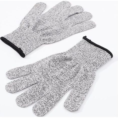 Paire de gants anti-coupure, taille L Gants de cuisine avec protection, Meilleure protection contre les coupures quotidiennes Couteau Cuisine, Jardinage, Bricolage Triple Pack (1/5)