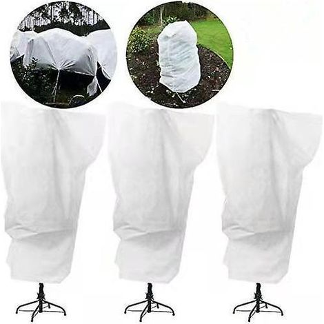 (3pcs) Sac Darbre Froid De Plante Dhiver 60 X 80cm, Blanc (1/5)