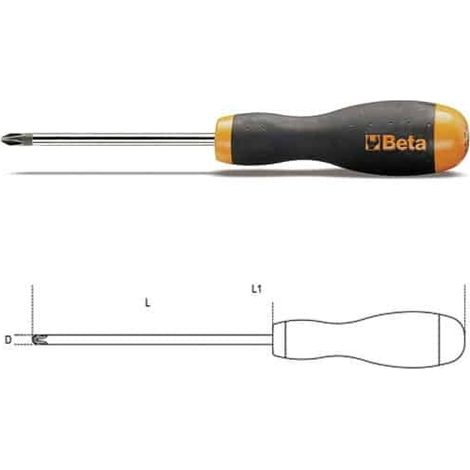 BETA Tournevis pour vis Phillips® - 1202 - 4.50 mm - 80 mm - PH-1