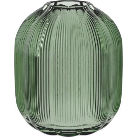 Vase, résistant au Lave-Vaisselle, soufflé à la Bouche, Fait Main, décoratif en Verre Vert, Design Floral, décoration Appartement (1/5)