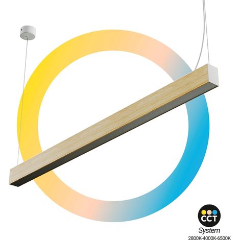 Lampe linéaire LED DOB CCT - 60W - 180cm - 120lm/W - PVC -