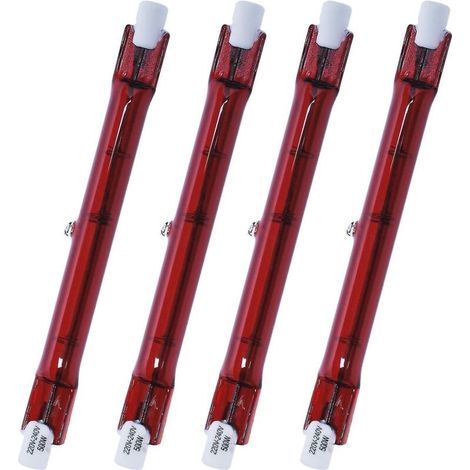 Ampoule halogène rubis 500 W compatible avec le chauffage de jardin Heatmaster R7 - lot de 4 (1/4)