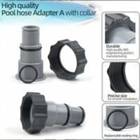 Tuyau Piscine A 2 Adaptateur Tuyau Piscine 32 38 Adaptateur Tuyau Adaptateurs Piscine Rechange Pour Pompe Intex Raccord pour Tuyau Piscine Ø 32 Et 38 MM( 2 Pièces) (1/4)