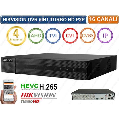 HIKVISION HWD-6116MH-G2 DVR 5IN1 AHD CVI TVI CVBS IP 16 CANALI UTC 4 MP TURBO HD - Capacità Hard Disk: 1TB