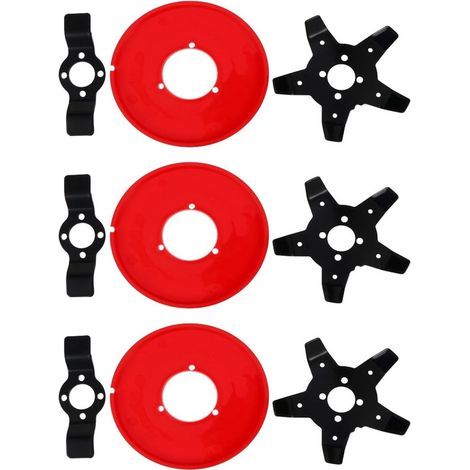 Geeignet für 3 Freischneiderköpfe mit 15 cm (6 Zoll) Klingen, multifunktionale Ersatzklinge für Rasenmäher, Bürste für Trimmer (1/5)