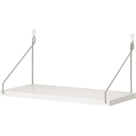 Etagere Murale,Étagère Flottante,Étagère à Livres Organisateur Mural,Étagères Rustiques,Étagères en Bois avec Supports en Métal Argenté,Étagère Murale Suspendue Décor à la Maison (1/5)