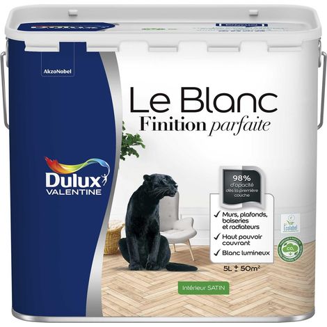 Peinture Le Blanc Finition Parfaite Dulux Valentine Satin Blanc 5 L