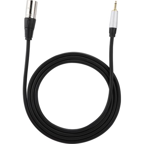 Câble Adaptateur Jack 3.5mm Vers Xlr 3 Broches - Plaqué Or Alliage De Zinc - Pour Micro Casque Guitare - 1.8 Mètre (1/5)