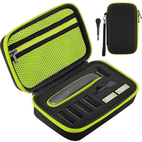 Hard Travel Case Cover for Philips QP2520/30, QP2620/30, QP2570/90, QP2830/34/24, QP2724, QP6550 Hybrid Trimmer Shaver, EVA Hard Case with Sponge Storage Bag (1/5)