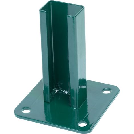 Fuß Strend Pro EUROSTANDARD, 60x40 mm, grün, RAL6005, zur Verankerung, für Pfosten